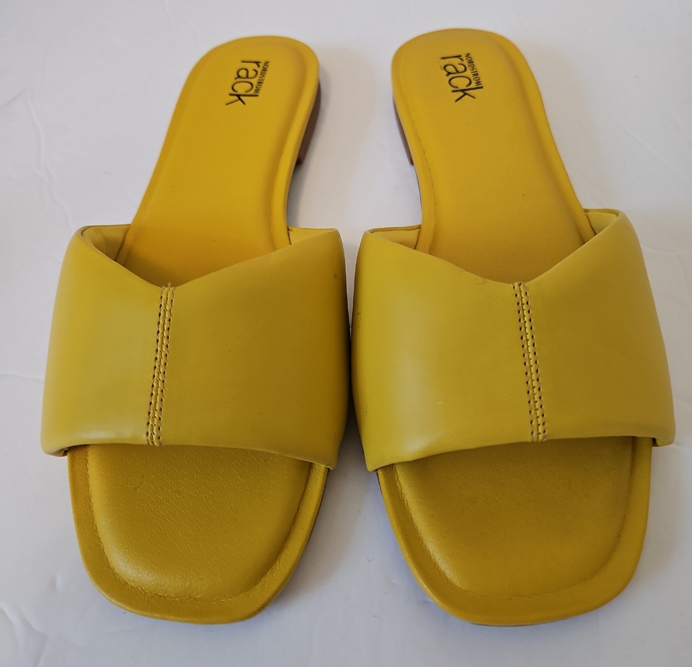 Nordstrom Rack Yellow Slip-On Slide Sandals, 7.5